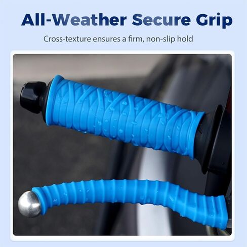 Universal Silicone Handlebar Brake Lever Grip Covers, Non-Slip Wrap-Around Motorcycle Grips with Brake Lever Grip Wrap, Ergonomic Wrap-Around Motorcycle Grips for Dirt Bike, E Bike, Scooter, Bike in Kuwait