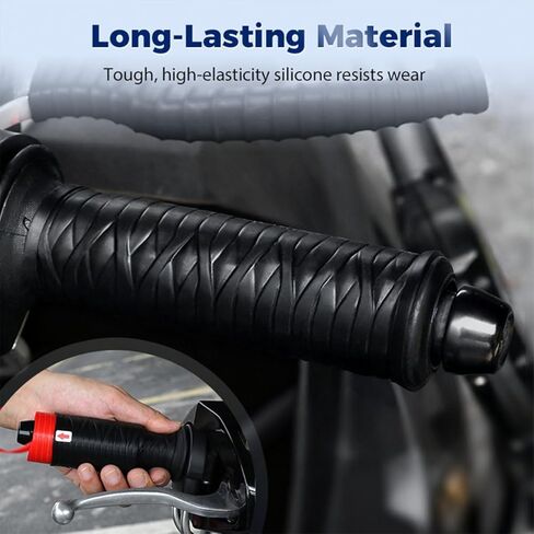 Universal Silicone Handlebar Brake Lever Grip Covers, Non-Slip Wrap-Around Motorcycle Grips with Brake Lever Grip Wrap, Ergonomic Wrap-Around Motorcycle Grips for Dirt Bike, E Bike, Scooter, Bike in Kuwait