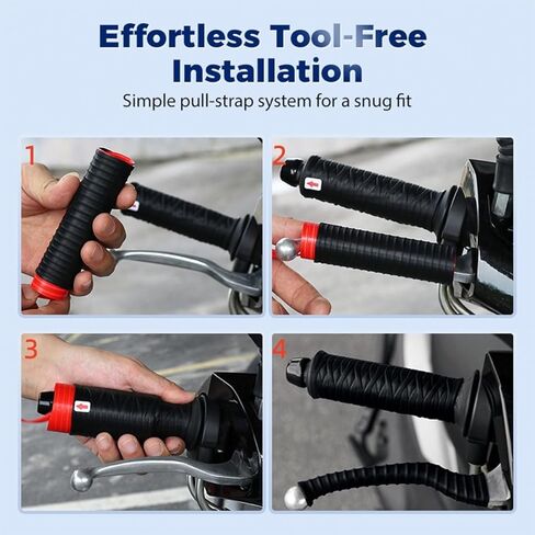 Universal Silicone Handlebar Brake Lever Grip Covers, Non-Slip Wrap-Around Motorcycle Grips with Brake Lever Grip Wrap, Ergonomic Wrap-Around Motorcycle Grips for Dirt Bike, E Bike, Scooter, Bike in Kuwait