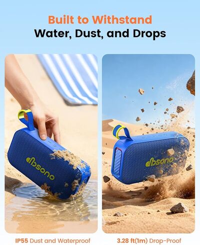 هدايا لاسلكية لسماعات بلوتوث محمولة: هدية الفيل الأبيض للرجال البالغين والمراهقين، حشوات تخزين عيد الميلاد، وقت تشغيل 30 ساعة، باس قوي، عرض أضواء RGB، أساسيات عطلة عيد الميلاد على الشاطئ، أسود in Kuwait