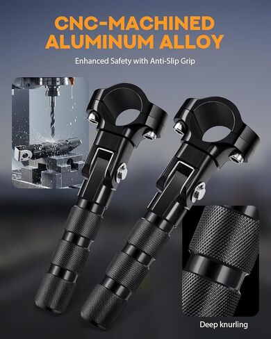 PBYMT الطريق السريع Footpegs، 1 "و 1.25" أوتاد الطريق السريع الفولاذ المقاوم للصدأ CNC الألومنيوم قابل للتعديل مناسب لـ Harley Davidson Street Glide Road King Road Glide Softail Dyna Sportster Engine Guard Chrome in Saudi Arabia