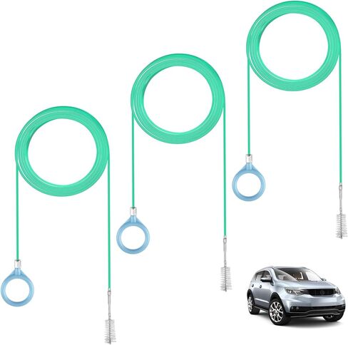 3 pcs Auto Sunroof Drain Cleaning Tool, 120 Inch Long Flexible Tube Cleaning Brush, Drain Brush Pipe Cleaners for Car Sunroof Windshield Wiper Drain Hole in Saudi Arabia