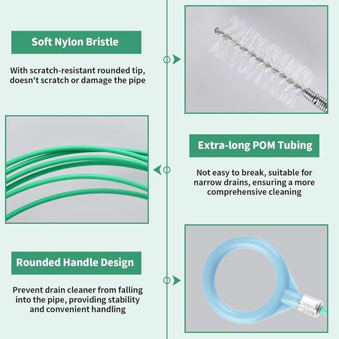 3 pcs Auto Sunroof Drain Cleaning Tool, 120 Inch Long Flexible Tube Cleaning Brush, Drain Brush Pipe Cleaners for Car Sunroof Windshield Wiper Drain Hole in Saudi Arabia