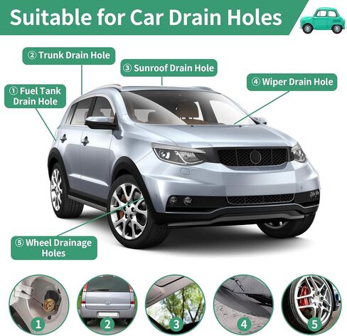 3 pcs Auto Sunroof Drain Cleaning Tool, 120 Inch Long Flexible Tube Cleaning Brush, Drain Brush Pipe Cleaners for Car Sunroof Windshield Wiper Drain Hole in Saudi Arabia