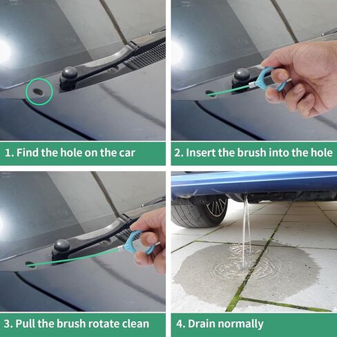 3 pcs Auto Sunroof Drain Cleaning Tool, 120 Inch Long Flexible Tube Cleaning Brush, Drain Brush Pipe Cleaners for Car Sunroof Windshield Wiper Drain Hole in Saudi Arabia