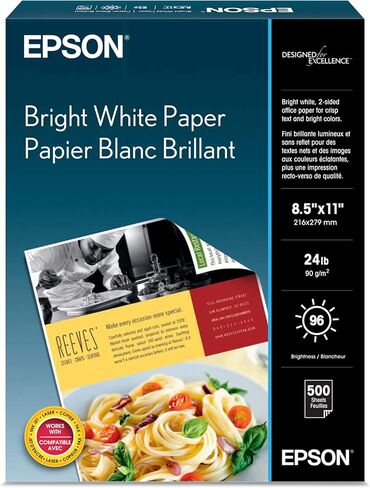 Epson Bright White Pro Paper - S041586-4, 8.5" x 11" (500 sheets) in Saudi Arabia