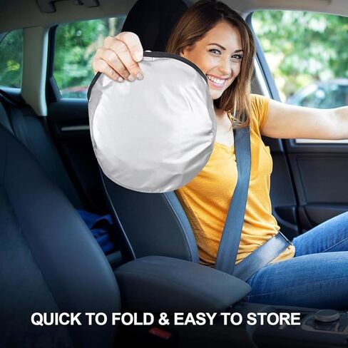 KMF Car Windshield Sun Shade Custom Fit Nissan Sentra 2014-2019, [2024 Upgrade] Thicken Front Window Reflector Sunshade with Storage Bags, Foldable Sun Visor Interior Protection Blocks Heat and Sun in Kuwait