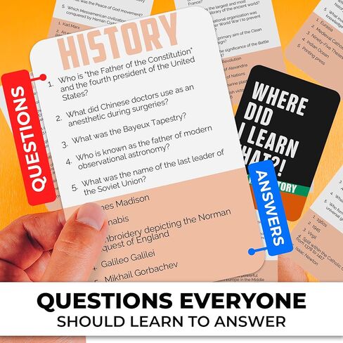 QUOKKA Trivia Games for Adults with 500 Questions - Fun Adult Board Game Trivia Cards for Teens, and Families – Trivia Cards with Answers – Great Board Games Trivia for Family Party and Game Night in Saudi Arabia