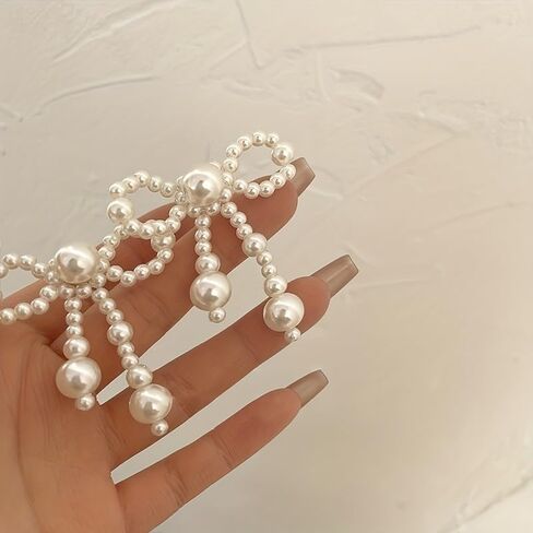 10pcs Pearl Bow Love DIY Materials Decoration Accessories Clothing Accessories Decoration in Saudi Arabia