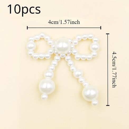 10pcs Pearl Bow Love DIY Materials Decoration Accessories Clothing Accessories Decoration in Saudi Arabia