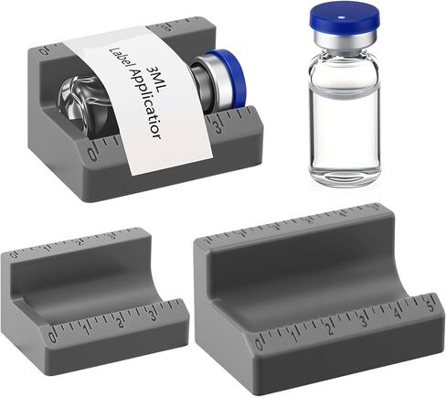 Geelin 2 Pcs Vial Label Applicator 3ml and 10ml Bottle Labeling Application Tool for Small Jars Essential Oils Containers Bottles for Labs Small Businesses (Gray) in Saudi Arabia