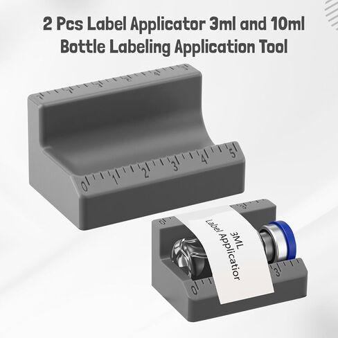 Geelin 2 Pcs Vial Label Applicator 3ml and 10ml Bottle Labeling Application Tool for Small Jars Essential Oils Containers Bottles for Labs Small Businesses (Gray) in Saudi Arabia