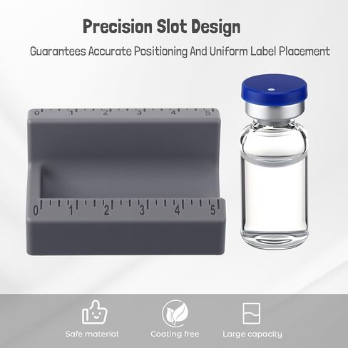 Geelin 2 Pcs Vial Label Applicator 3ml and 10ml Bottle Labeling Application Tool for Small Jars Essential Oils Containers Bottles for Labs Small Businesses (Gray) in Saudi Arabia