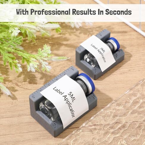Geelin 2 Pcs Vial Label Applicator 3ml and 10ml Bottle Labeling Application Tool for Small Jars Essential Oils Containers Bottles for Labs Small Businesses (Gray) in Saudi Arabia