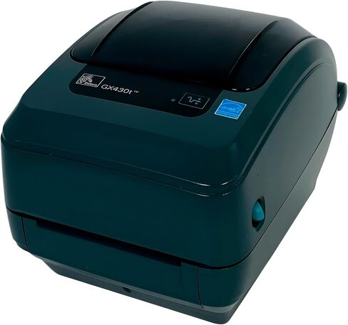 Zebra GX430T Thermal Transfer Label Barcode Printer 300 dpi USB Serial Parallel GX43-102510-00GA, Bundle with AC Adapter (Renewed) in Saudi Arabia