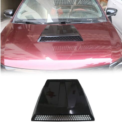 Car Air Flow Decorative Intake Hood Scoop Vent Gloss Black Universal Hood Vent External Accessories for Various Car in Saudi Arabia