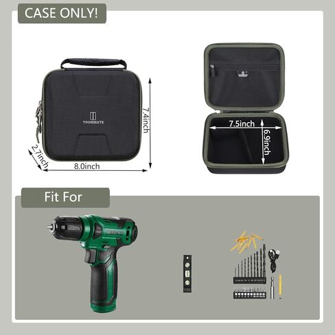 Storage Case for DEKOPRO 8V Cordless Drill - Drill Bit Set Hard Case, Carrying Case (Only Case) in Saudi Arabia