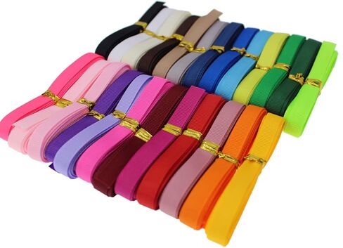 100 Yards 1" Soild Grosgrain Ribbon Boutique Gift Wrapping Package Ribbon, DIY Crafts Bow Hair Headband Accessories Assorted Ribbon (1" 2.5cm) in Saudi Arabia
