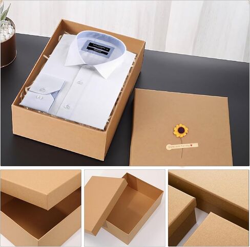 Black Gift Boxes, a Set of 5 Gift Boxes with Lids for Presents, Pre-Wrapped Boxes for Gifts, Sturdy Present Box for Birthdays, Anniversaries, Christmas, Festivals or Special Celebration in Kuwait