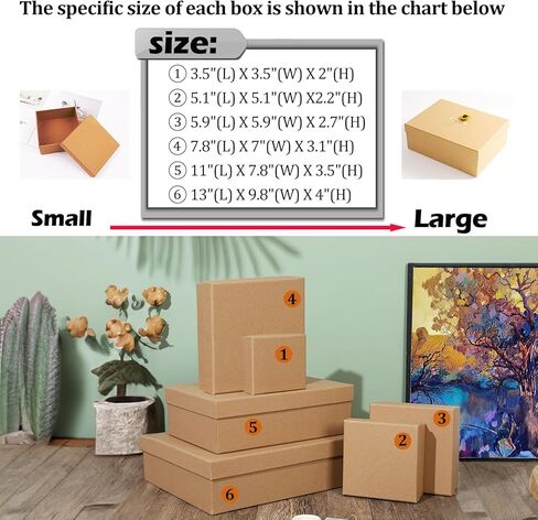 Black Gift Boxes, a Set of 5 Gift Boxes with Lids for Presents, Pre-Wrapped Boxes for Gifts, Sturdy Present Box for Birthdays, Anniversaries, Christmas, Festivals or Special Celebration in Kuwait