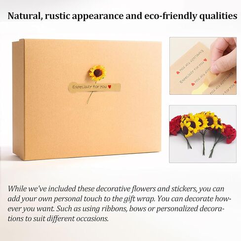 Black Gift Boxes, a Set of 5 Gift Boxes with Lids for Presents, Pre-Wrapped Boxes for Gifts, Sturdy Present Box for Birthdays, Anniversaries, Christmas, Festivals or Special Celebration in Kuwait