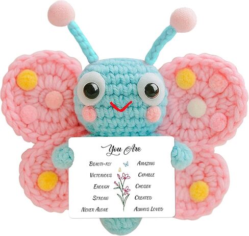Emotional Support Positive Crochet Christian Gifts for Women Birthday, Butterfly Inspirational Gifts for Friends, Mom, Sister, Girl, Christian - Religious Spiritual Birthday Gift for Women in Saudi Arabia