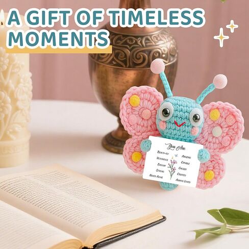 Emotional Support Positive Crochet Christian Gifts for Women Birthday, Butterfly Inspirational Gifts for Friends, Mom, Sister, Girl, Christian - Religious Spiritual Birthday Gift for Women in Saudi Arabia