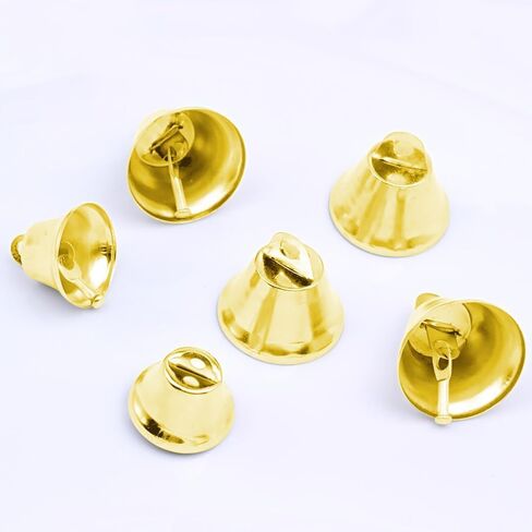 WKITK 20Pcs Jingle Bells for Crafting, Small Bells with Jute Twine, Mini Christmas Bell for Christmas Tree Decorations in Kuwait
