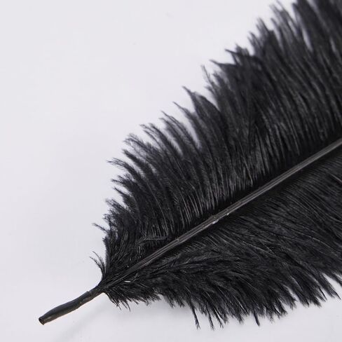 Ostrich Feathers 14-16 inch(35-40cm) Natural Bulk 10pcs White Feathers for Crafting Vase Wedding Party Home Christmas Day Decoration (White, 14-16 inch) in Kuwait