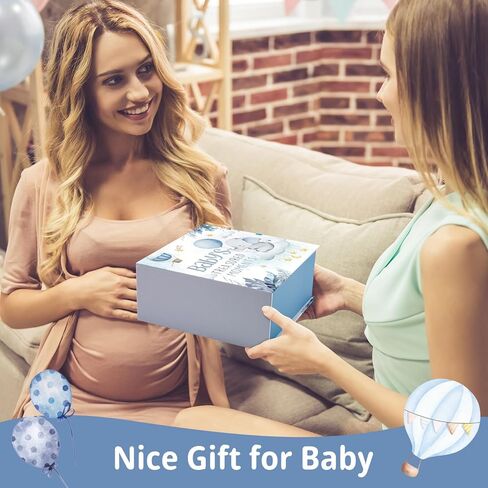 Beeveer Baby Keepsake Box Newborn Memory Organizer with 9 Labeled Compartments Baby's First Keepsake Book Animal Theme Keepsake Gift Box for Pregnancy Mother"s Day Baby Shower New Baby Maternity in Saudi Arabia