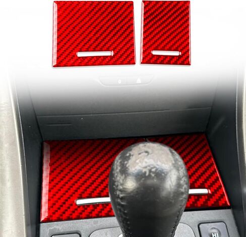 Red soft carbon fiber car interior ashtray 2/piece decorative sticker suitable for Acura TSX 09-14 carbon fiber car interior in Saudi Arabia