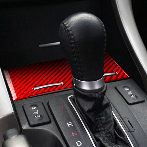 Red soft carbon fiber car interior ashtray 2/piece decorative sticker suitable for Acura TSX 09-14 carbon fiber car interior in Saudi Arabia