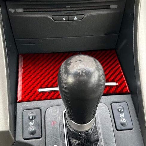 Red soft carbon fiber car interior ashtray 2/piece decorative sticker suitable for Acura TSX 09-14 carbon fiber car interior in Saudi Arabia