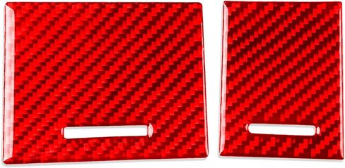 Red soft carbon fiber car interior ashtray 2/piece decorative sticker suitable for Acura TSX 09-14 carbon fiber car interior in Saudi Arabia