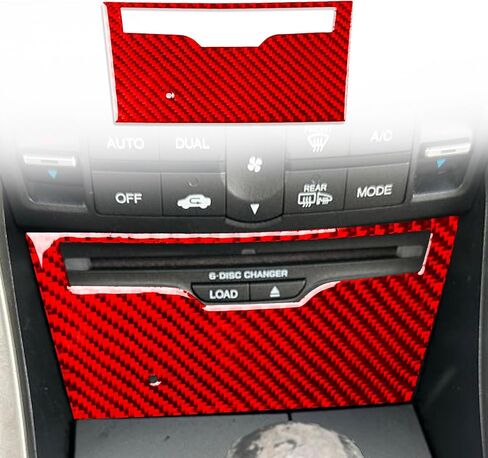 Red soft carbon fiber car interior ashtray 2/piece decorative sticker suitable for Acura TSX 09-14 carbon fiber car interior in Saudi Arabia