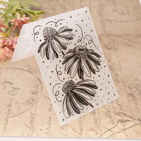 مجلد النقش ثلاثي الأبعاد FUGUT لصنع البطاقات - قالب بلاستيكي مزخرف لسجلات القصاصات DIY، وصياغة الورق واللوازم الفنية المصنوعة يدويًا (الماس ثلاثي الأبعاد 8.3 × 5.9 بوصة) in Kuwait