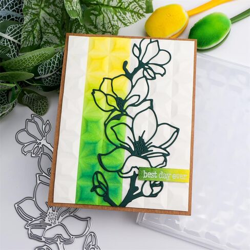 3D Embossing Folder 3D Leaf Plastic Embossing Folder for DIY Scrapbooking Paper Crafting Handmade Crafts Scrapbooking Arts Supplies Scrapbook Decor in Saudi Arabia