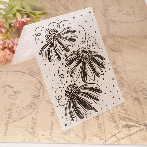 مجلد النقش ثلاثي الأبعاد FUGUT لصنع البطاقات - قالب بلاستيكي مزخرف لسجلات القصاصات DIY، وصياغة الورق واللوازم الفنية المصنوعة يدويًا (الماس ثلاثي الأبعاد 8.3 × 5.9 بوصة) in Kuwait