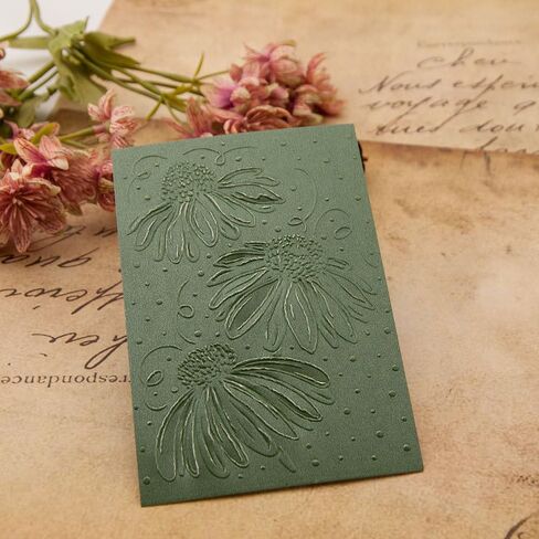 مجلد النقش ثلاثي الأبعاد FUGUT لصنع البطاقات - قالب بلاستيكي مزخرف لسجلات القصاصات DIY، وصياغة الورق واللوازم الفنية المصنوعة يدويًا (الماس ثلاثي الأبعاد 8.3 × 5.9 بوصة) in Kuwait