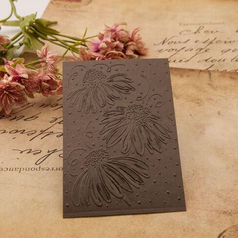 مجلد النقش ثلاثي الأبعاد FUGUT لصنع البطاقات - قالب بلاستيكي مزخرف لسجلات القصاصات DIY، وصياغة الورق واللوازم الفنية المصنوعة يدويًا (الماس ثلاثي الأبعاد 8.3 × 5.9 بوصة) in Kuwait