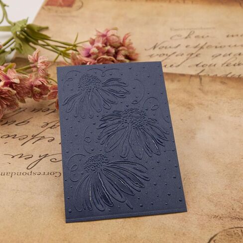 مجلد النقش ثلاثي الأبعاد FUGUT لصنع البطاقات - قالب بلاستيكي مزخرف لسجلات القصاصات DIY، وصياغة الورق واللوازم الفنية المصنوعة يدويًا (الماس ثلاثي الأبعاد 8.3 × 5.9 بوصة) in Kuwait