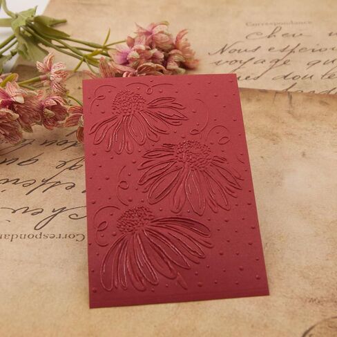 مجلد النقش ثلاثي الأبعاد FUGUT لصنع البطاقات - قالب بلاستيكي مزخرف لسجلات القصاصات DIY، وصياغة الورق واللوازم الفنية المصنوعة يدويًا (الماس ثلاثي الأبعاد 8.3 × 5.9 بوصة) in Kuwait