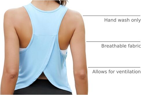 Bestisun Workout Tops for Women Split Back Cropped Yoga Athletic Sports Shirts in Kuwait