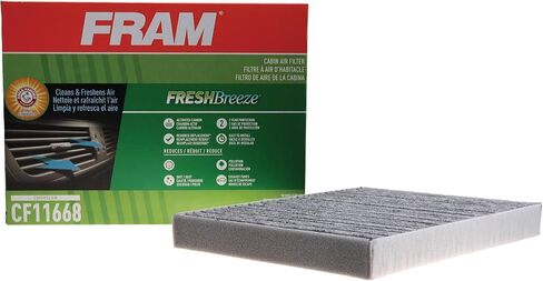 FRAM Fresh Breeze Cabin Air Filter Replacement for Car Passenger Compartment w/ Arm and Hammer Baking Soda, Easy Install, CF10364 for Select Chrysler and Dodge Vehicles (Packaging may vary) in Kuwait