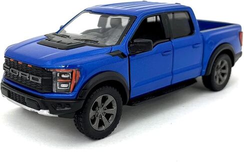 KiNSMART SetOf4 2022 Ford F-150 Raptor 5" 1:46 Scale Die Cast Model Toy Truck Black, White, Red, Blue in Saudi Arabia