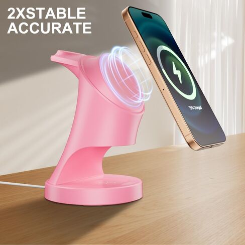 3 in 1 Wireless Charging Station for Apple Devices,Magsafe Charger for IPhone17 16 15 14 13 12 Pro/Max/Plus/Mini Wireless Charger Station for AirPods 2/3/4/Pro iWatch Ultra11/10/9//8/7/SE/6/5/4/3/2 in Saudi Arabia