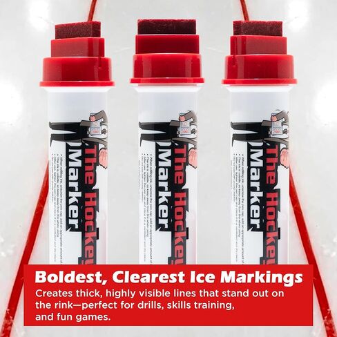 قلم الهوكي - أفضل قلم تحديد في العالم للكتابة على الجليد (أحمر) in Kuwait