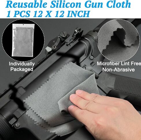 Handgun Cleaning Kits, 300 PCS Gun Cleaning Patches and 200 PCS Gun Cleaning swabs, Universal Gun Cleaning kit, 6" Bamboo Cotton swabs, 2" X 2" Lint -Free Gun Cleaning Cloth for Most Gun Firearm in Saudi Arabia