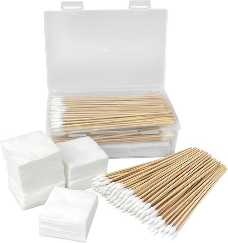 مجموعات تنظيف المسدسات، 300 قطعة من رقع تنظيف المسدسات و200 قطعة من مسحات تنظيف المسدسات، مجموعة تنظيف المسدسات العالمية، مسحات قطنية من الخيزران مقاس 6 بوصات، قطعة قماش لتنظيف المسدسات خالية من الوبر مقاس 2 × 2 بوصة لمعظم الأسلحة النارية in Kuwait