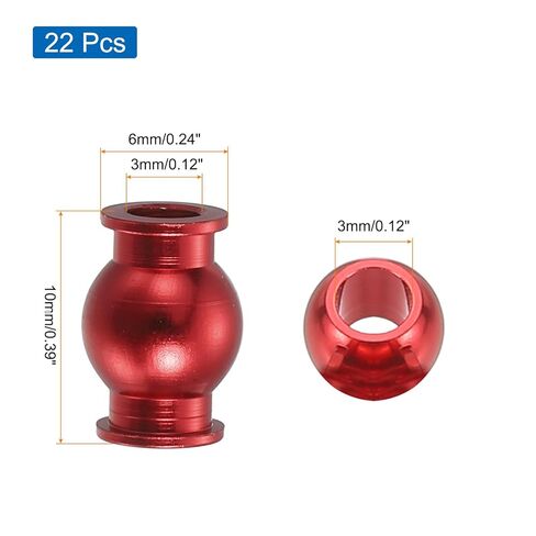 MECCANIXITY قضيب ربط من الألومنيوم لرافعة كرة ربط التوجيه لسيارة 1/10 Senton Pivot Ball Big Rock RC الزاحفة 22 قطعة، أزرق in Kuwait